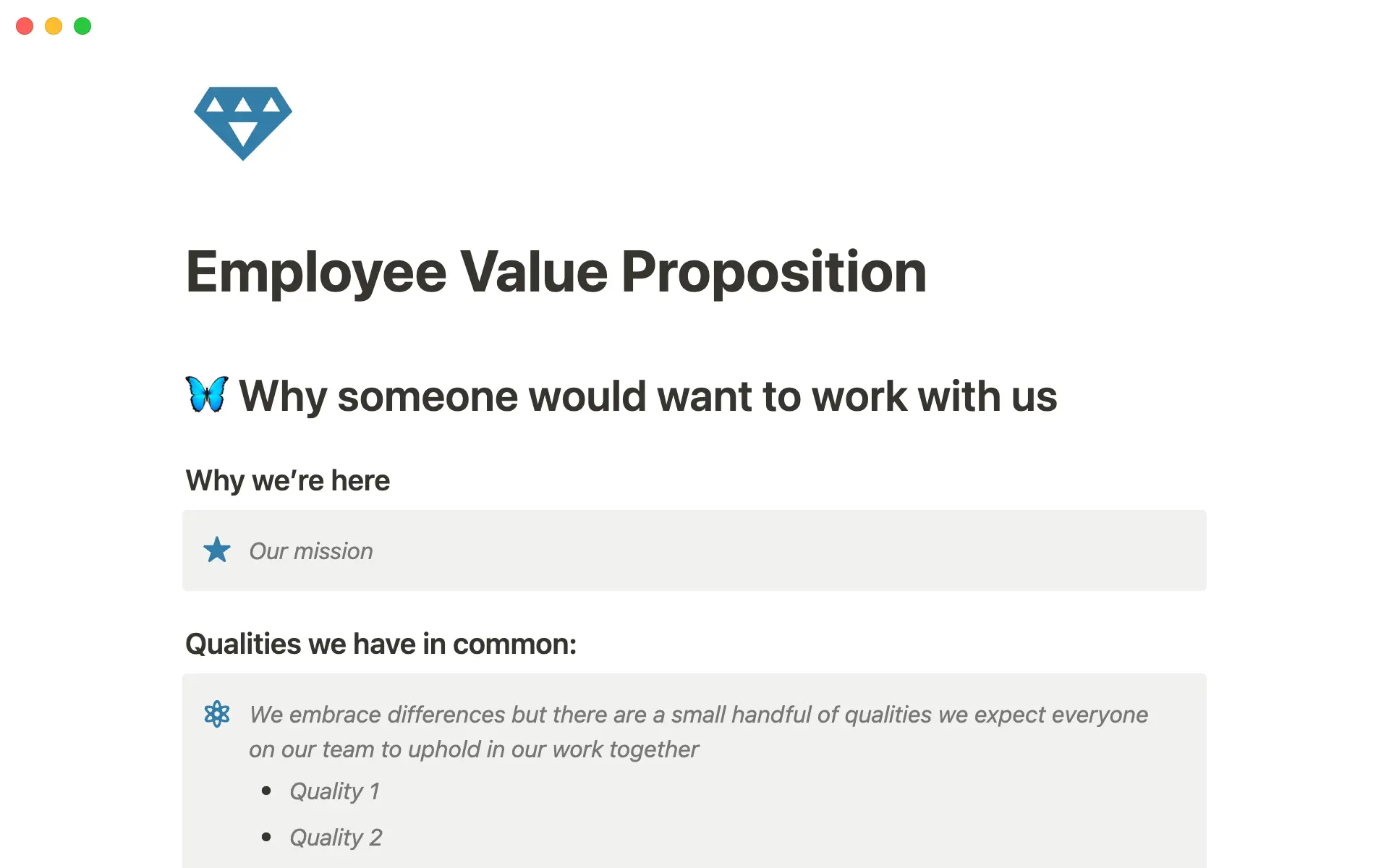 Align on values and benefits to make recruiting more streamlined.