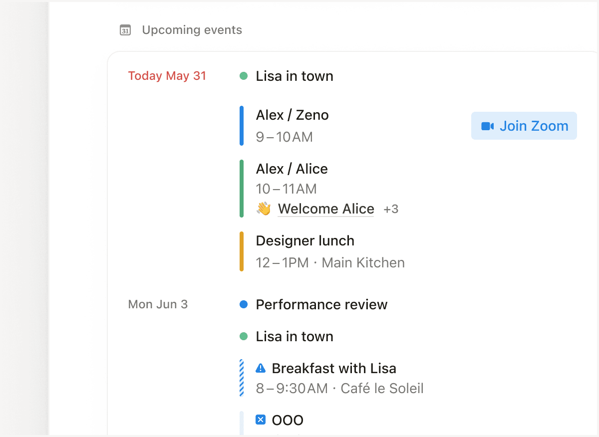 캘린더로 나의 하루 확인