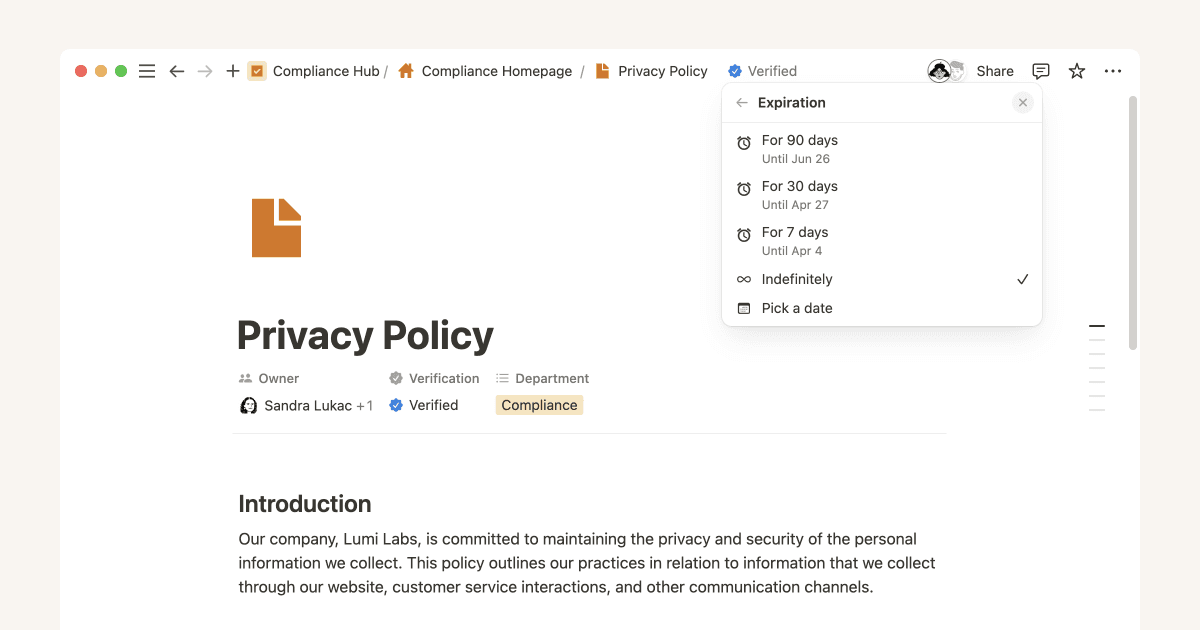 Verify knowledge your teammates can trust